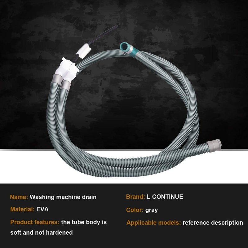 L Continue 5215ER2002G Washing Machine Drain Hose Assembly, Replacement for LG and Kenmore AEM73773301, 5215ER2002Q, 1268108, 5215ER2002E, 5215ER2002N, 5215ER2002S, AH3527325, EA3527325, PS3527325, B00AH5ZAW6. - Image 3